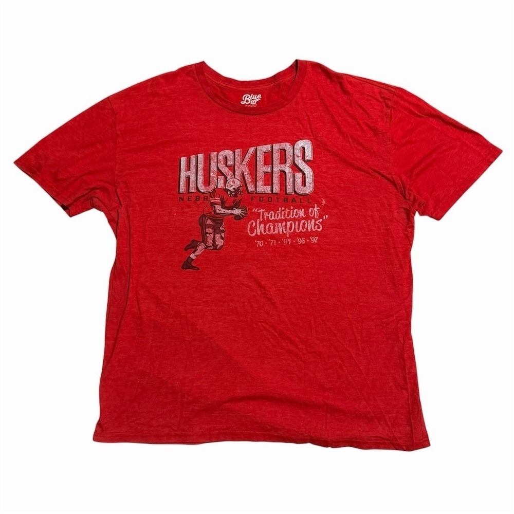 Nebraska Cornhuskers Football Tradition of Champions T-Shirt Mens 2XL Red